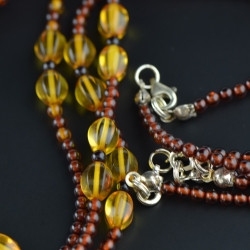 Baltic amber mix long necklace